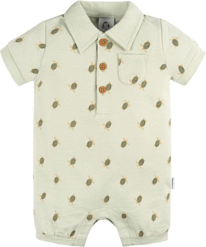 Gerber Baby Boys’ Cotton Polo Romper