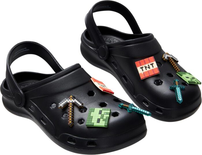 Minecraft Boys Clogs, Kids Summer Shoes for Backyard, Beach, Pool Vacation Essentials – Gamer Gifts