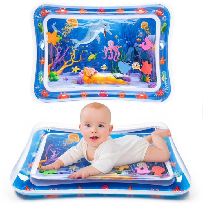 Tummy Time Water Mat丨Inflatable Tummy Time Water Play Mat for Babies, Infants and Toddlers 3 to 12 Months Promote Development Toys Baby Gifts