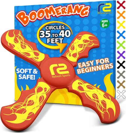 Boomerang for Kids – Toys For Ages 8-13 Boys & Girls – Fun & Easy To Use – Stocking Stuffers for Kids 6 7 8 9 10 Year Old Boy Gifts – Best Gifts For 8 Year Old Boys Gift Ideas for Ages 6-8 8-10 8-12 +