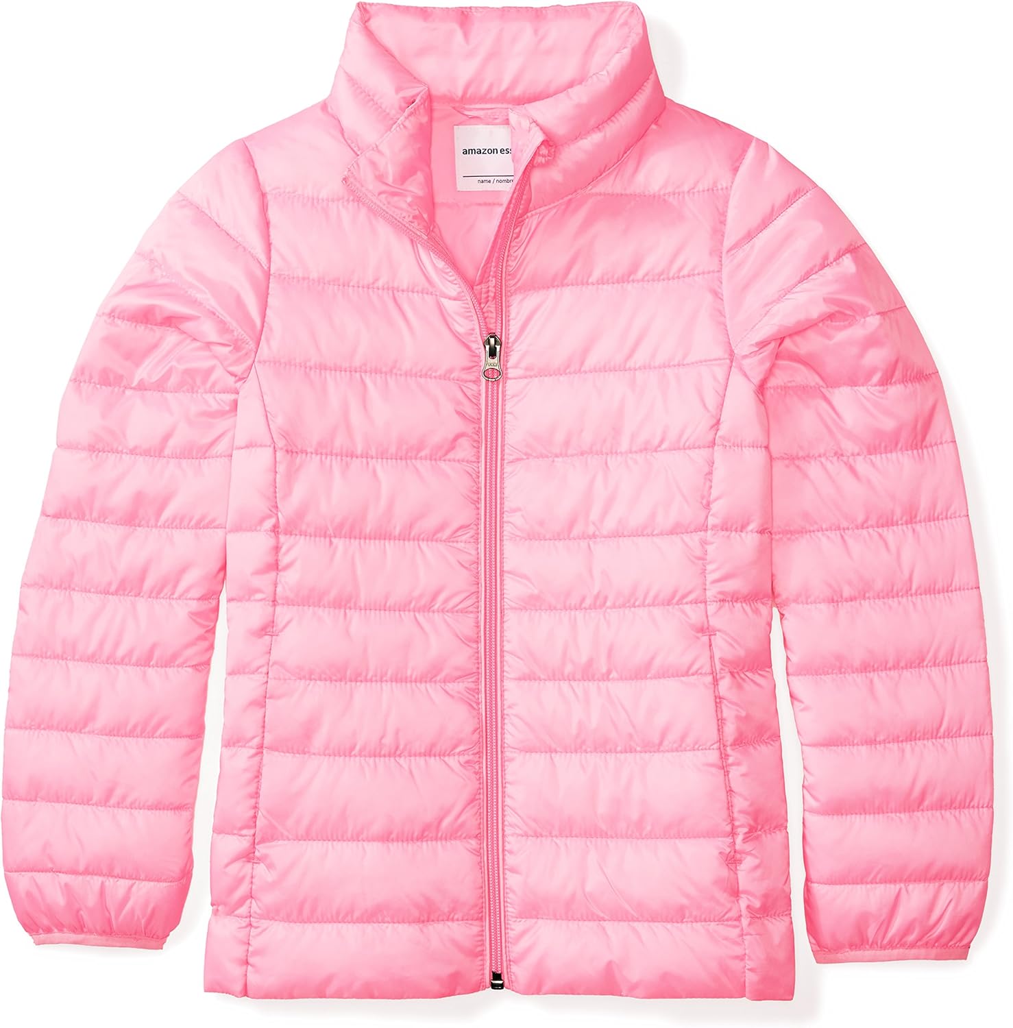 Amazon Essentials Girls and Toddlers’ Lightweight Water-Resistant Packable Mock Puffer Jacket