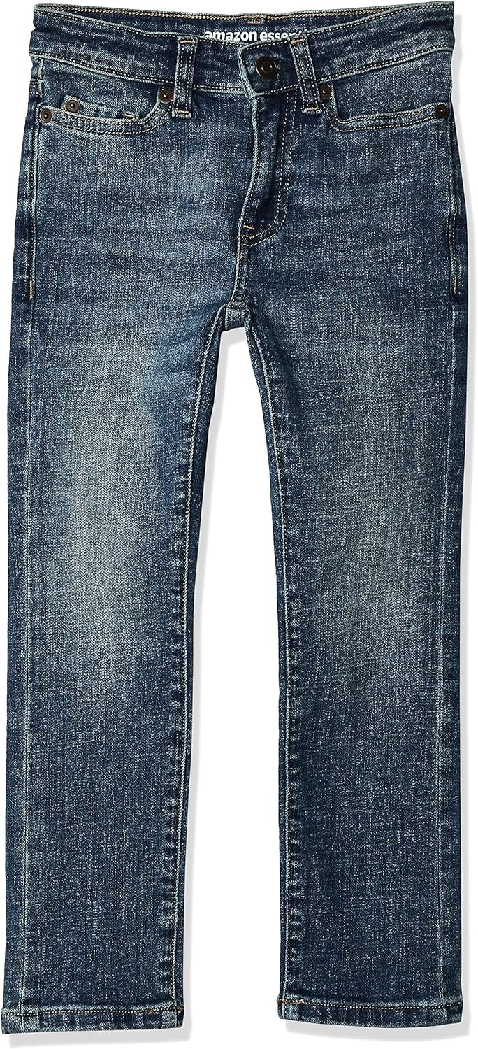 Amazon Essentials Boys’ Jeans, Slim Fit, Stretch Denim