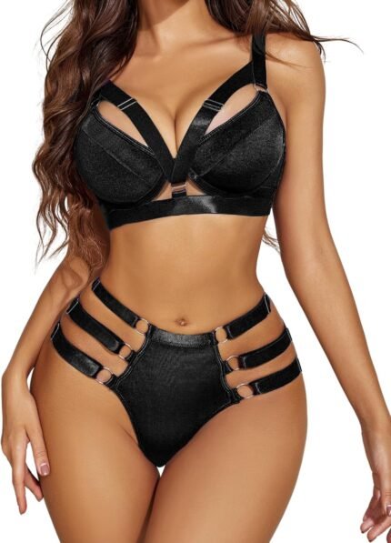 Avidlove Womens Lingerie Set Sexy Underwired Push Up Bra and Panty Set Two Piece Lingerie