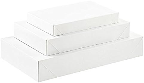 White Gift Box – 10 Pack Assortment – Great For All Occasions: Birthdays, Holidays, Graduations and Special Occasions, Assorted 2 Robe Gift Boxes, 3 Shirt Gift Boxes and 5 Lingerie Gift Boxes by ALEF