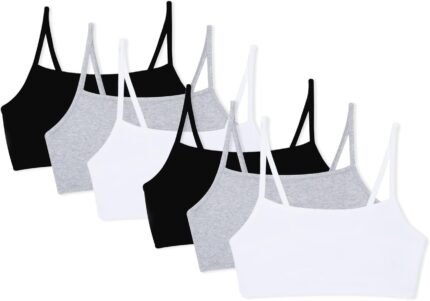 Fruit of the Loom Women’s Spaghetti Strap Cotton Pullover Sports Bra Value Pack