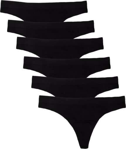 Kalon 6 Pack Women’s Nylon Spandex Thong Underwear