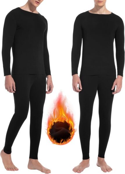 INNERSY Men’s Thermal Underwear Set Lightweight Base Layer Long Johns for Winter Exercise