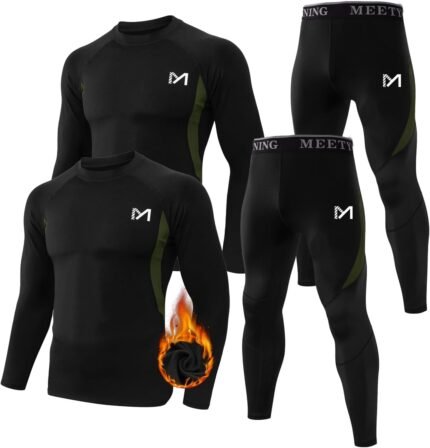 Thermal Underwear for Men,Men’s Base Layer,2 Sets Long Johns Lined with Hunting Gear