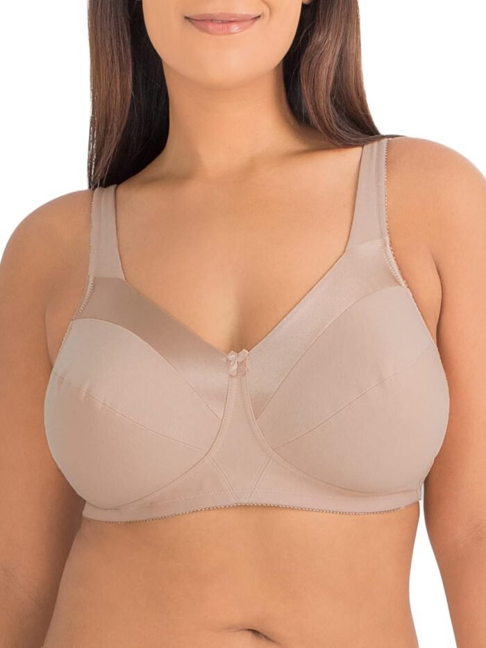 Fruit of the Loom Women’s Seamed Soft Cup Wirefree Cotton Bra