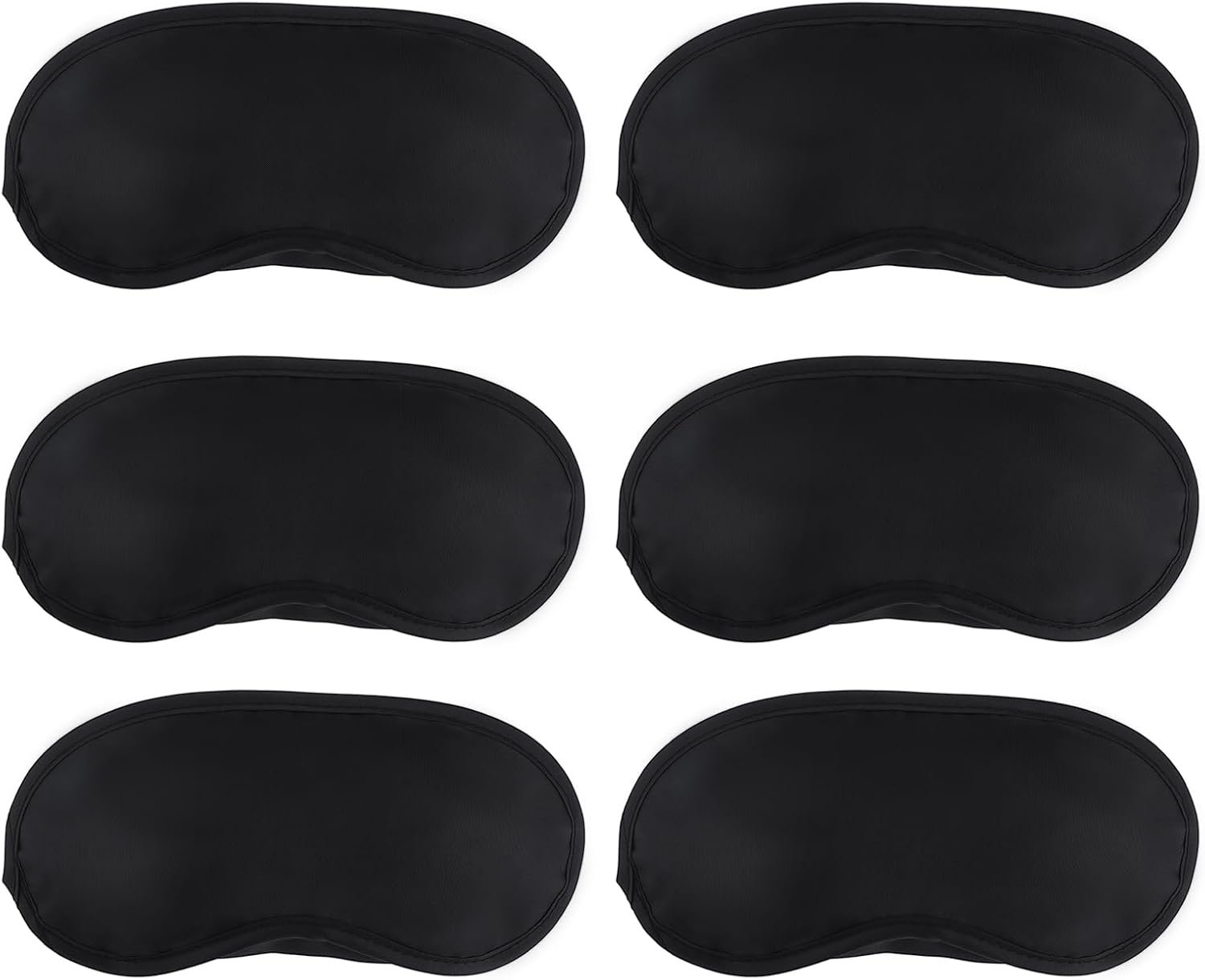 Sleep Mask, 6 PCS Eye Mask for Side Sleeper Soft Breathable Blackout Eye Cover with Adjustable Straps for Travel Blindfold Meditation Nap Women Men Kids (Black)