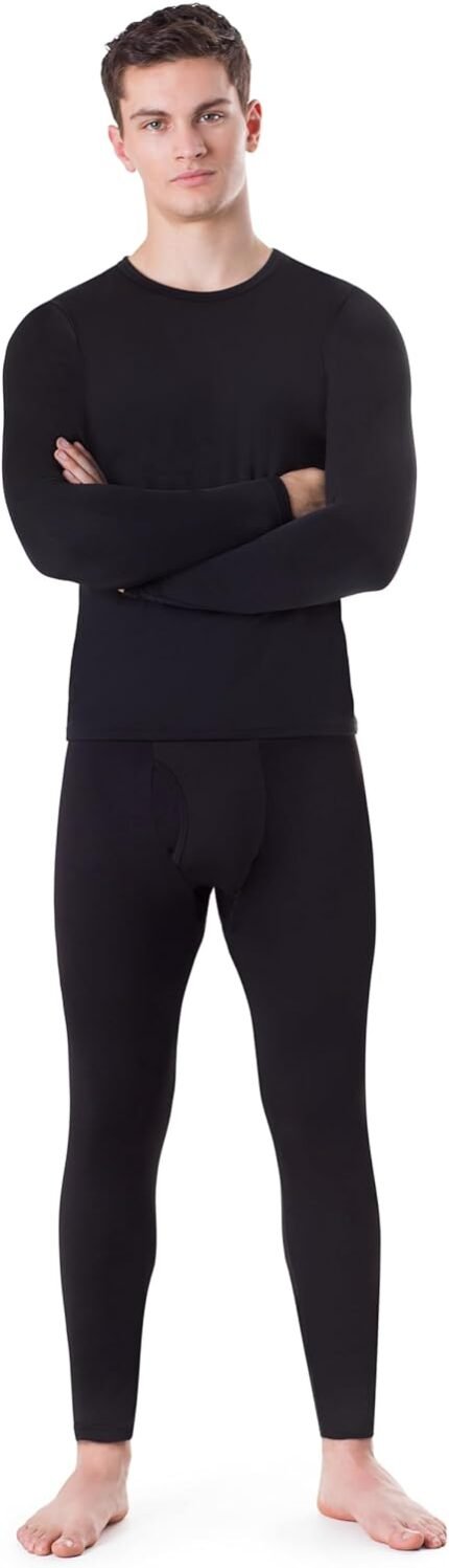 Rocky Thermal Underwear for Men, Long Johns Fleece Lined Set, Shirt & Pants, Base Layer w/Leggings/Bottoms Ski/Extreme Cold