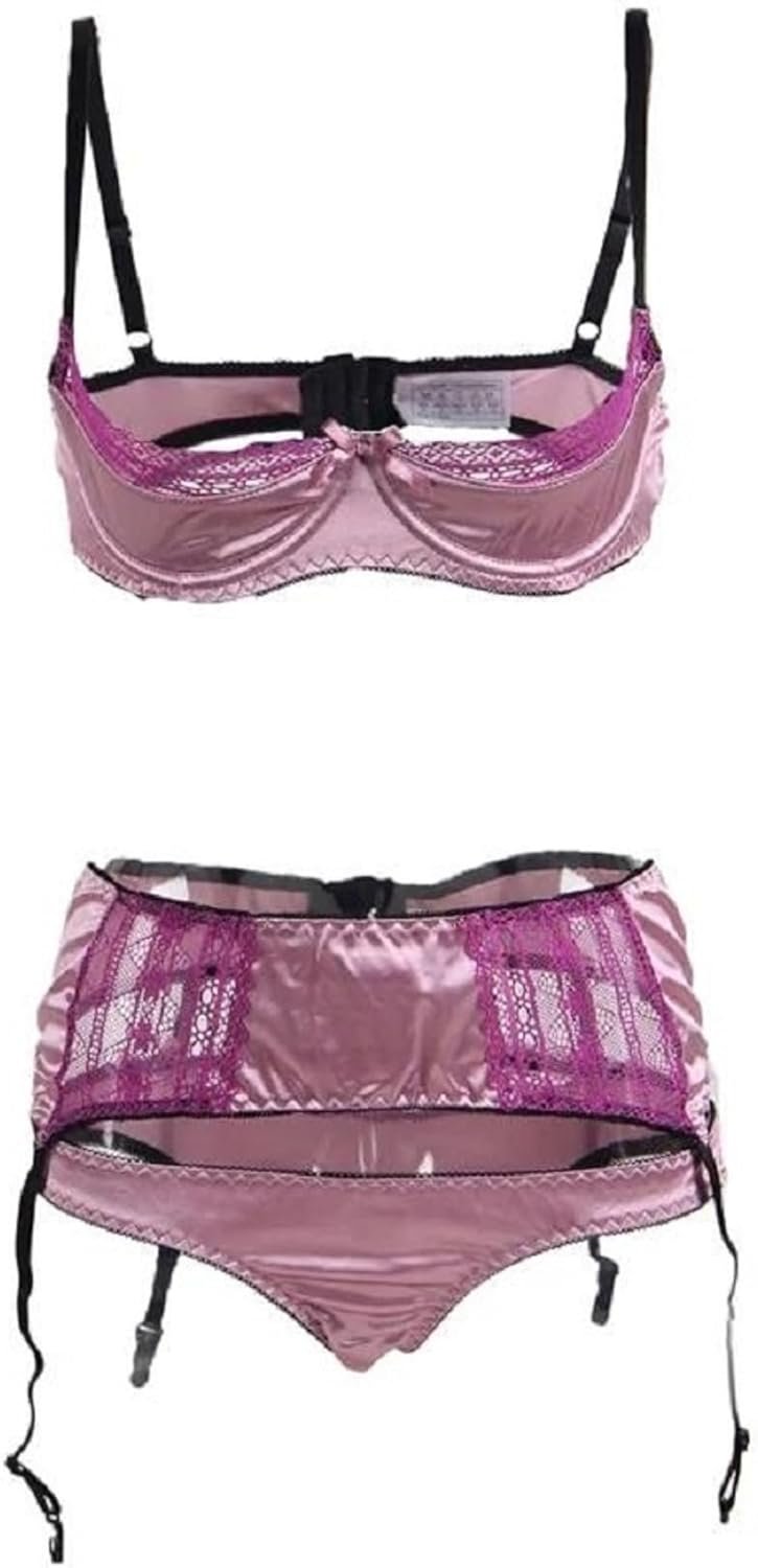 The Crafty Owl Women Set Bra+Garter belt +Panty Perfect for Weddings/Valentines/Birthday/Special Occasions