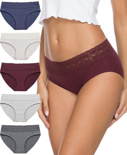 Women’s Cotton Bikini Brief Underwear (Available in Plus Size), Multipacks