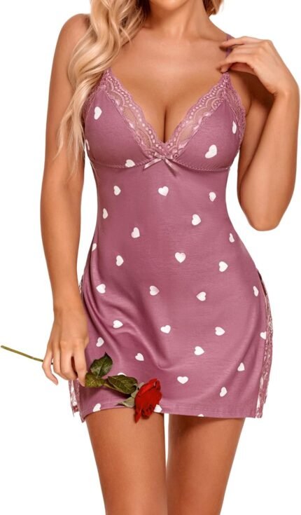 Avidlove Women’s Lingerie Sexy Nightwear Spaghetti Strap Nightgown Babydoll Chemise