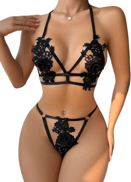 Avidlove Lingerie Sets for Women Sexy 2 Piece Bra Panty Set Cut Out Outfits for Women