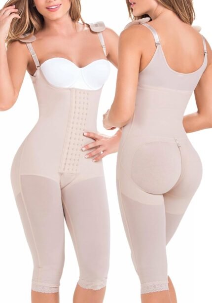 MARIAE FAJAS Tummy Control Shapewear Bodysuit Colombian Open Bust Body Shaper