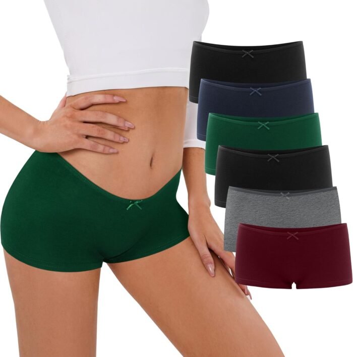 Uizuooy Desanlapi Womens Boyshorts Underwear, Cotton Boxer Briefs Full Coverage Soft Stretch boxer Shorts For Women