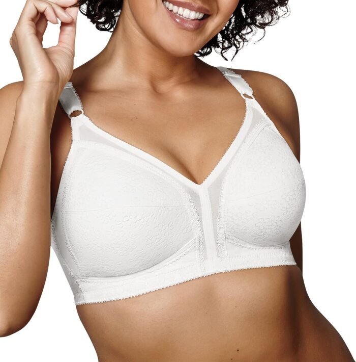 Playtex Women’s 18-Hour Wireless Bra 0020, Sensational Support Full-Coverage Bra for Full Figures