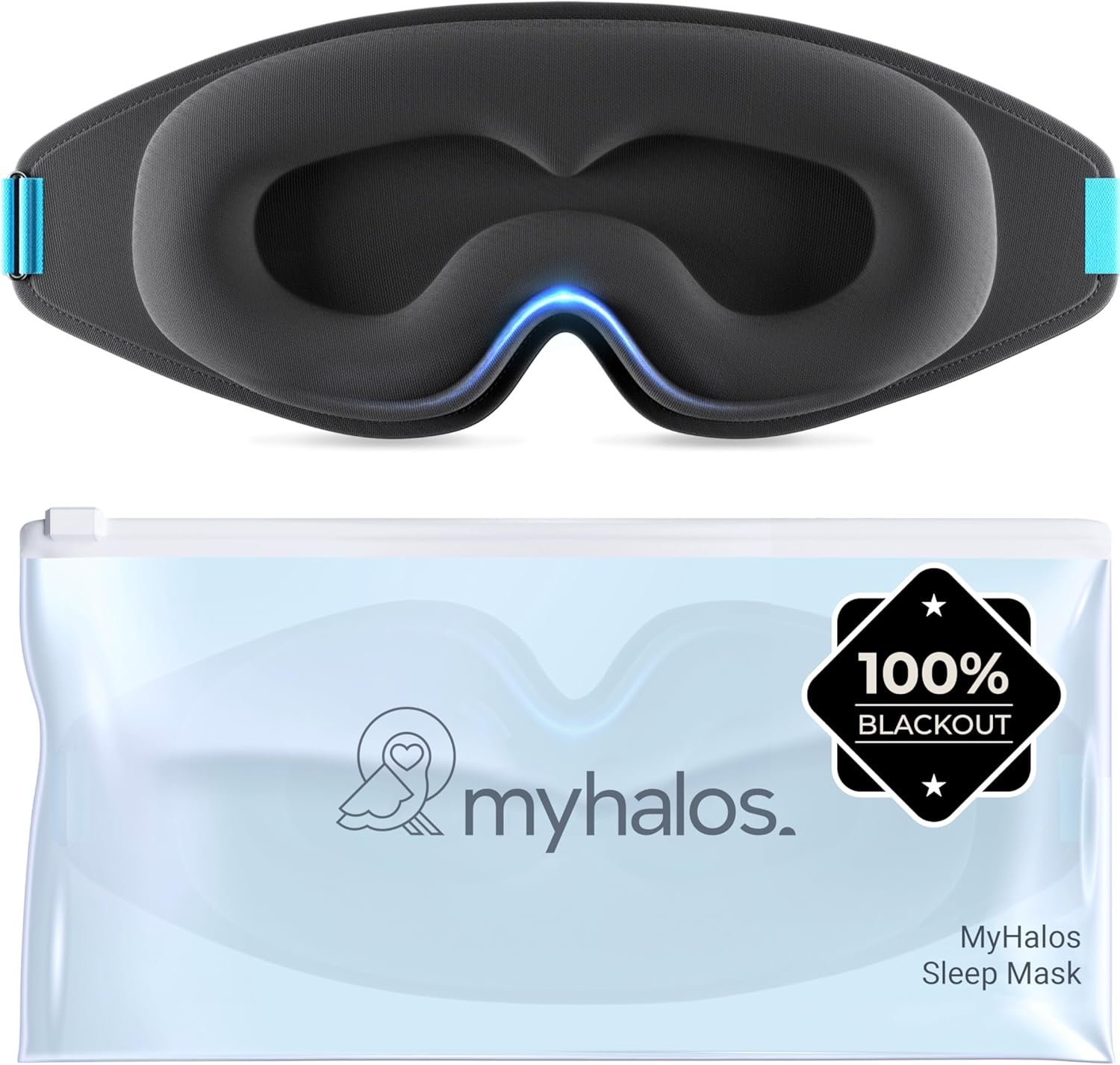 Sleep Mask – Eye Masks for Sleep – 100% Blackout Sleeping Mask for Women, Men & Side Sleepers – 3D Sleeping Eye Mask for Zero Eye Pressure -Award Winning Design, Eyelash Friendly & Breathable