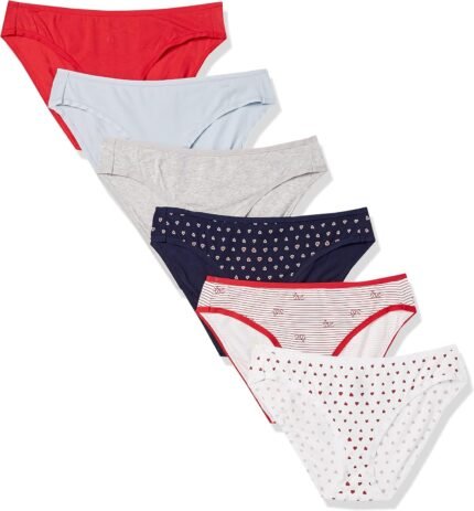 Amazon Essentials Women’s Cotton Bikini Brief Underwear – Discontinued Colors, Multipacks