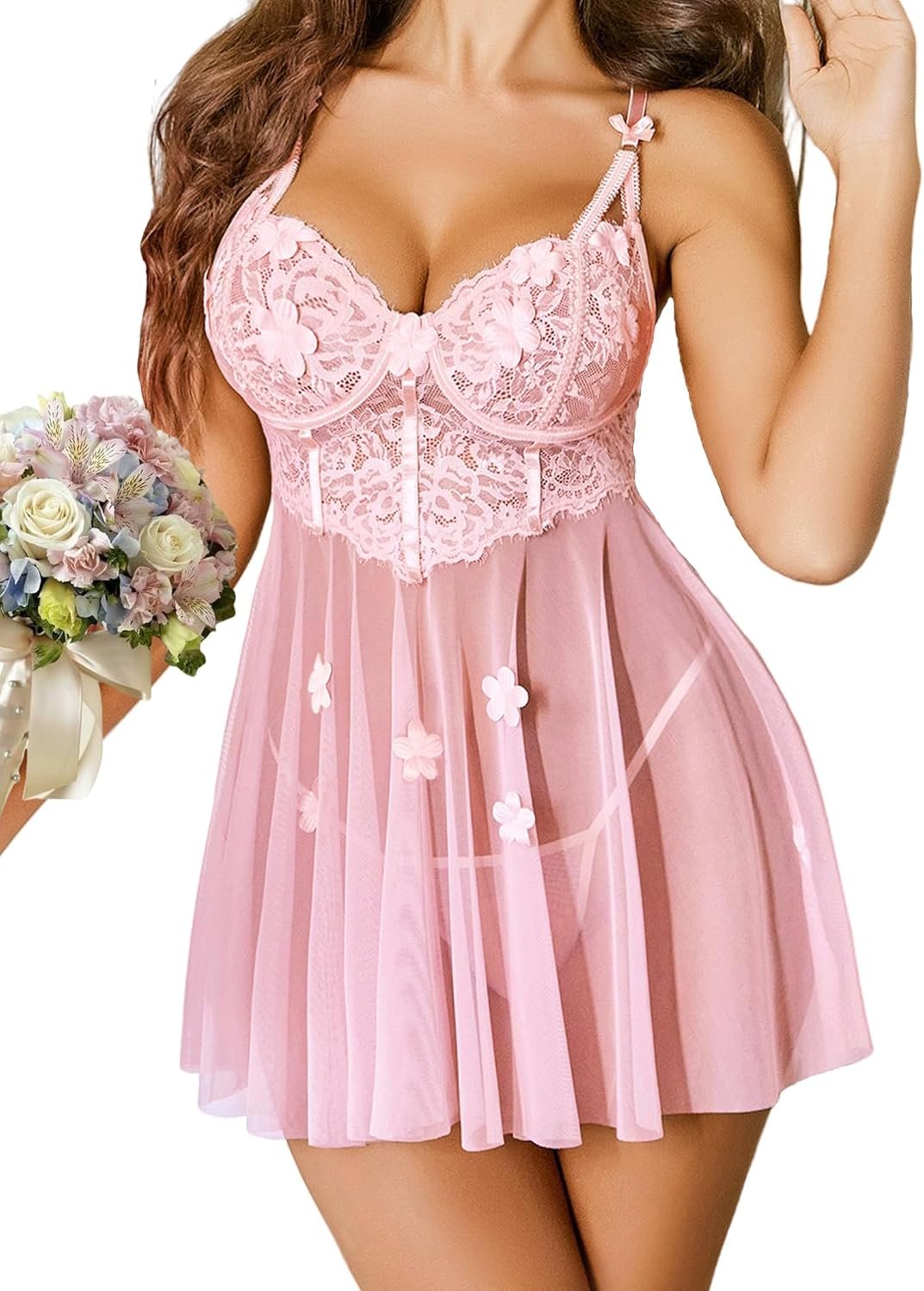Avidlove Lace Lingerie for Woman Mesh Babydoll Lingeries Sexy Baby Doll Sleepwear Lace Chemise Boudoir Outfits S-XXL Avidlove Lace Lingerie for Woman Mesh Babydoll Lingeries Sexy Baby Doll Sleepwear Lace Chemise Boudoir Outfits S-XXL