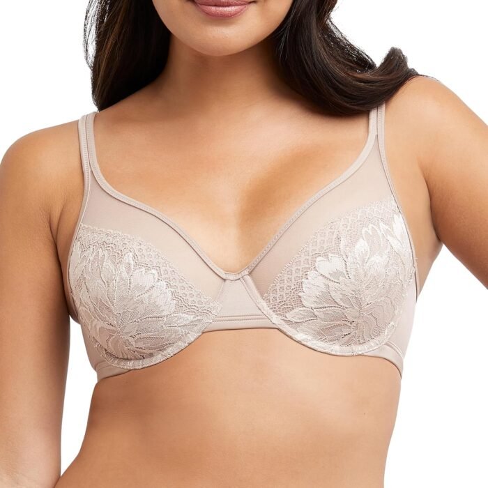 Bali Women’s One Smooth U Lace Minimizer Bra, Underwire Bras, Full-Coverage Convertible Bra