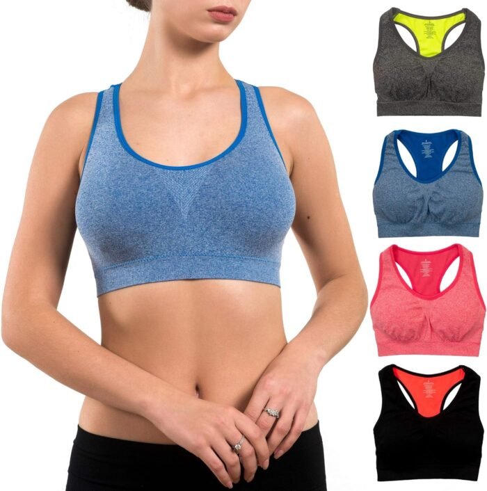 Alyce Ives Intimates Womens Sports Bra, Pack of 4