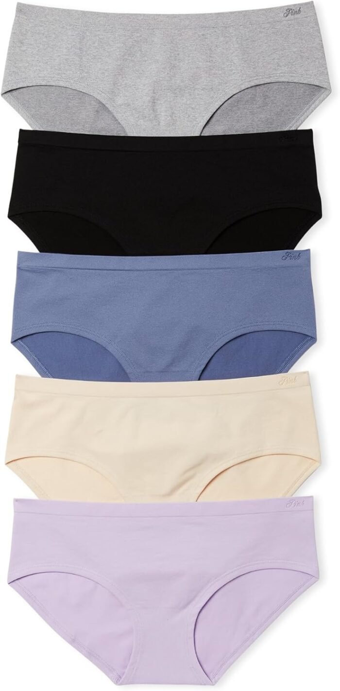 Victoria’s Secret PINK Women’s Seamless Hipster Underwear, Panties for Women, Spring Basic, (M)