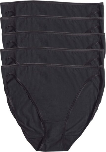 Felina | So Smooth Modal Hi Cut Panty | Hi Leg Opening Panties for Women | 5-Pack