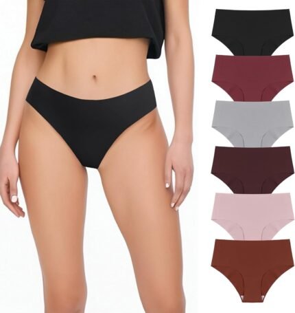 Women’s Seamless Panties No Show Stretchy Sexy Bikini Underwear Invisible Mid-rise Briefs Ladies Panty