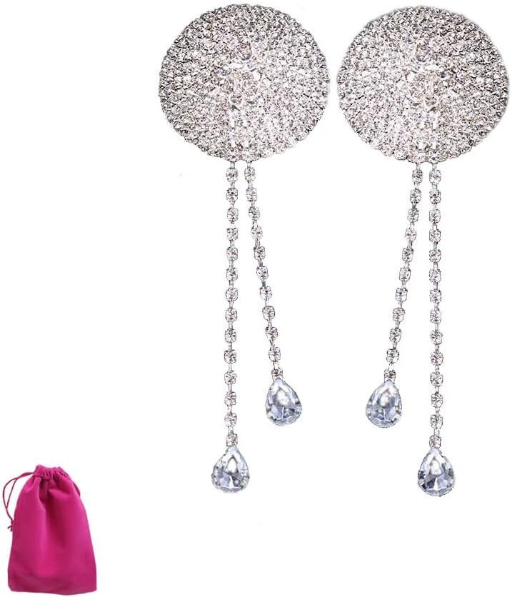 Rhinestone Nipple Breast Covers Pasties Sticky Boobs Bra Cover Chest Accessories Jewelry Layered Bikini Chain for Women Rhinestone Nipple Breast Covers Pasties Sticky Boobs Bra Cover Chest Accessories Jewelry Layered Bikini Chain for Women