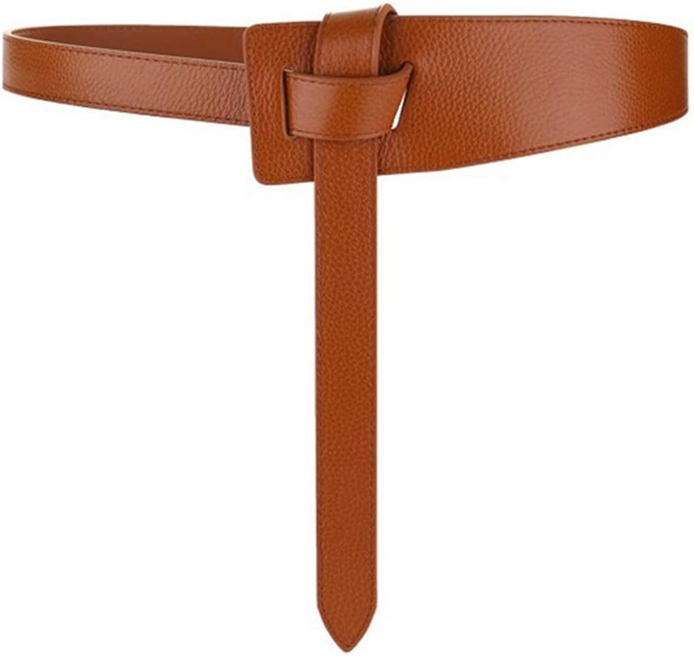 ALAIX Women’s Leather Belt Dress Belt for Jeans Jumpsuit Coat Fashion Tie a Knot Genuine Leather Waist Belt