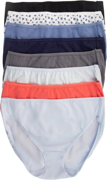 Felina | Cotton Modal Stretch Hi Cut Panty | 8-Pack | Full Coverage | C1818