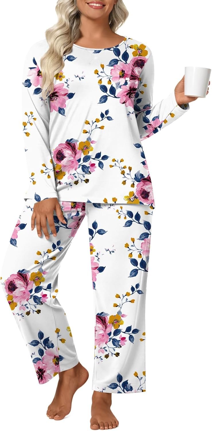 Plus Size Women’s Pajamas Sets 2 Piece Long Sleeve Pj Sleepwear Soft Comfy Tops and Pants with Pockets Plus Size Women’s Pajamas Sets 2 Piece Long Sleeve Pj Sleepwear Soft Comfy Tops and Pants with Pockets