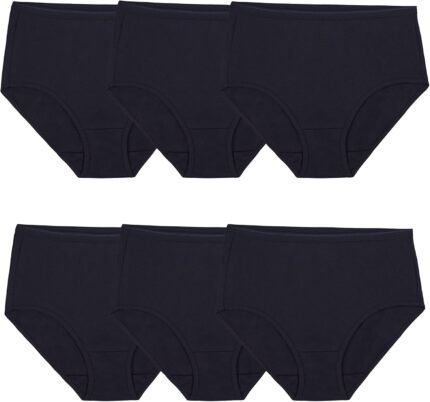 Fruit of the Loom Women’s Eversoft Cotton Brief Underwear, Tag Free & Breathable, Available in Plus Size