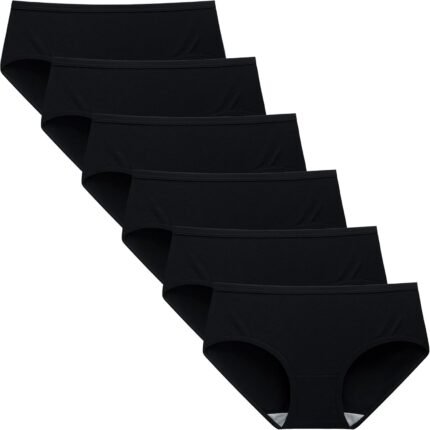 Cotton Hipster Panties for Women Low Rise Full Coverage Stretchy Ladies Cheeky Underwear for Girls