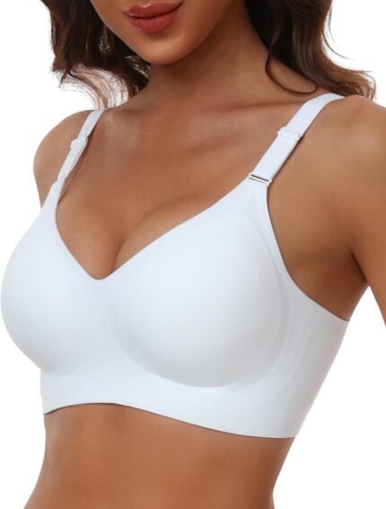 Comfortable Seamless Full Coverage Bra for Women Wireless Bras with Soft Support Regular and Plus Size