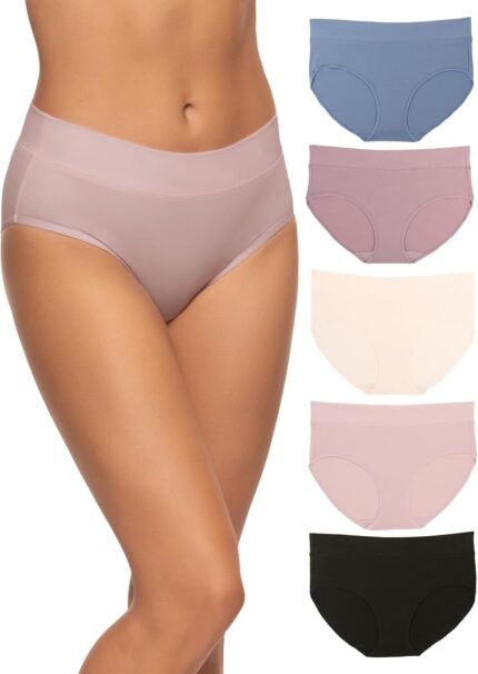 Felina Women’s Pima Cotton Hipster Panty, 5-Pack Underwear