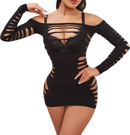 Sexy Lingerie for Women Naughty Fishnet Lingerie Set Bodysuit Outfits Teddy Erotic Sheer Mesh