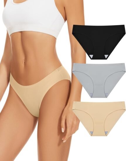 Sunm Boutique Seamless Underwear for Women No Show Underwear Women’s Bikini Panties Invisible Soft Stretch Panties Sunm Boutique Seamless Underwear for Women No Show Underwear Women’s Bikini Panties Invisible Soft Stretch Panties