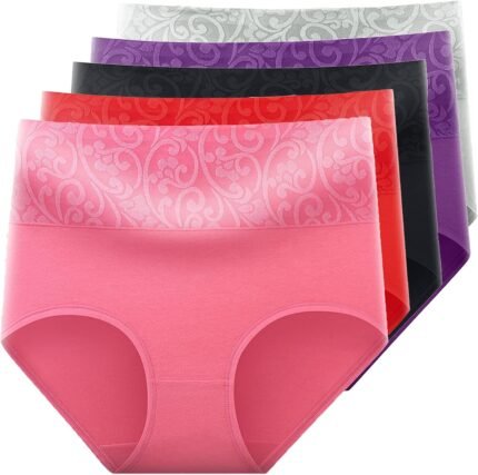Women’s High Waisted Underwear Ladies Soft Full Briefs Panties Multipack
