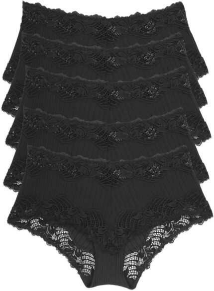 Felina Stripe Delight Hipster Panty 5-Pack | Paramour Lace Mid-Rise
