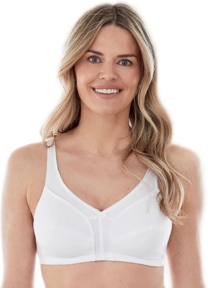 Bestform 5006825 Comfortable Wireless Cotton Bra with Unlined Seamed Cups