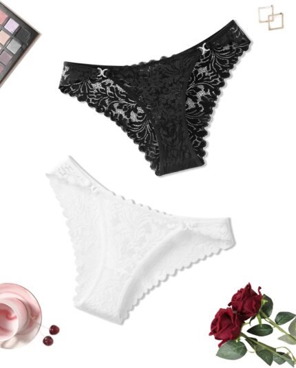Avidlove Sexy Underwear for Women Lace Bikini Panties Low Rise Tangas Cheeky Underpants