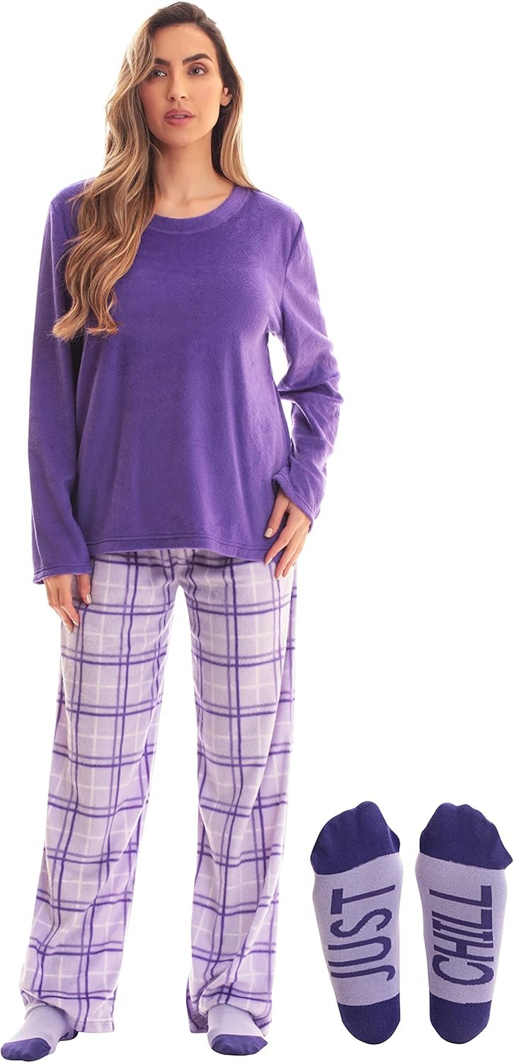 Just Love Ultra-Soft Women’s Pajama Pant Set – Nightgown with Matching Socks