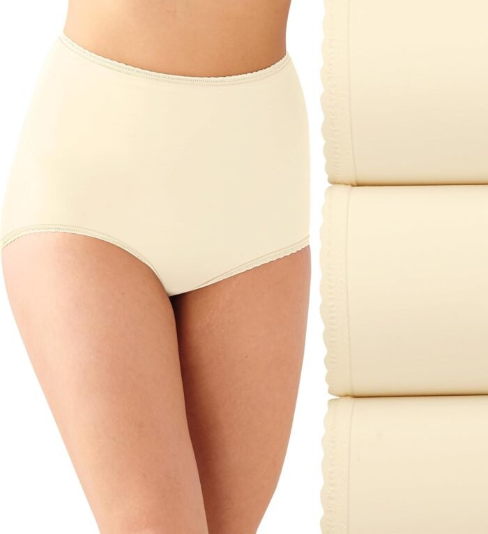 Bali Women’s Skimp Skamp Underwear Brief Pack, Full Coverage Underwear for Women, No Panty Lines Panties, 3-Pack
