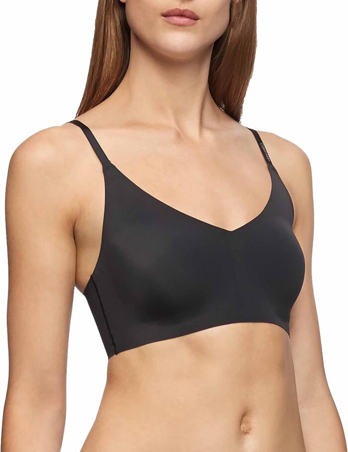 Calvin Klein Women’s Invisibles Comfort Lightly Lined Seamless Wireless Triangle Bralette Bra