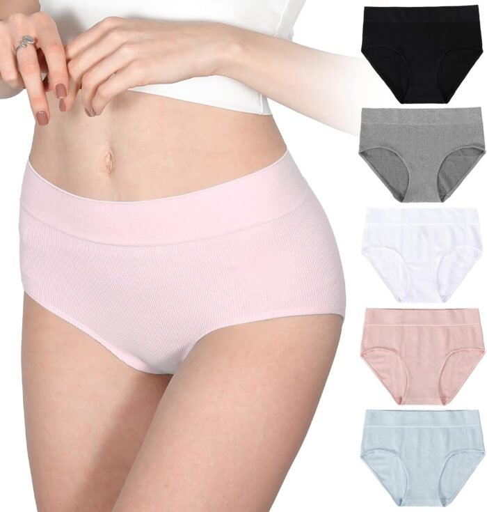 Women’s comfortable textured Seamless Underwear Full Coverage Brief Ladies Panties.