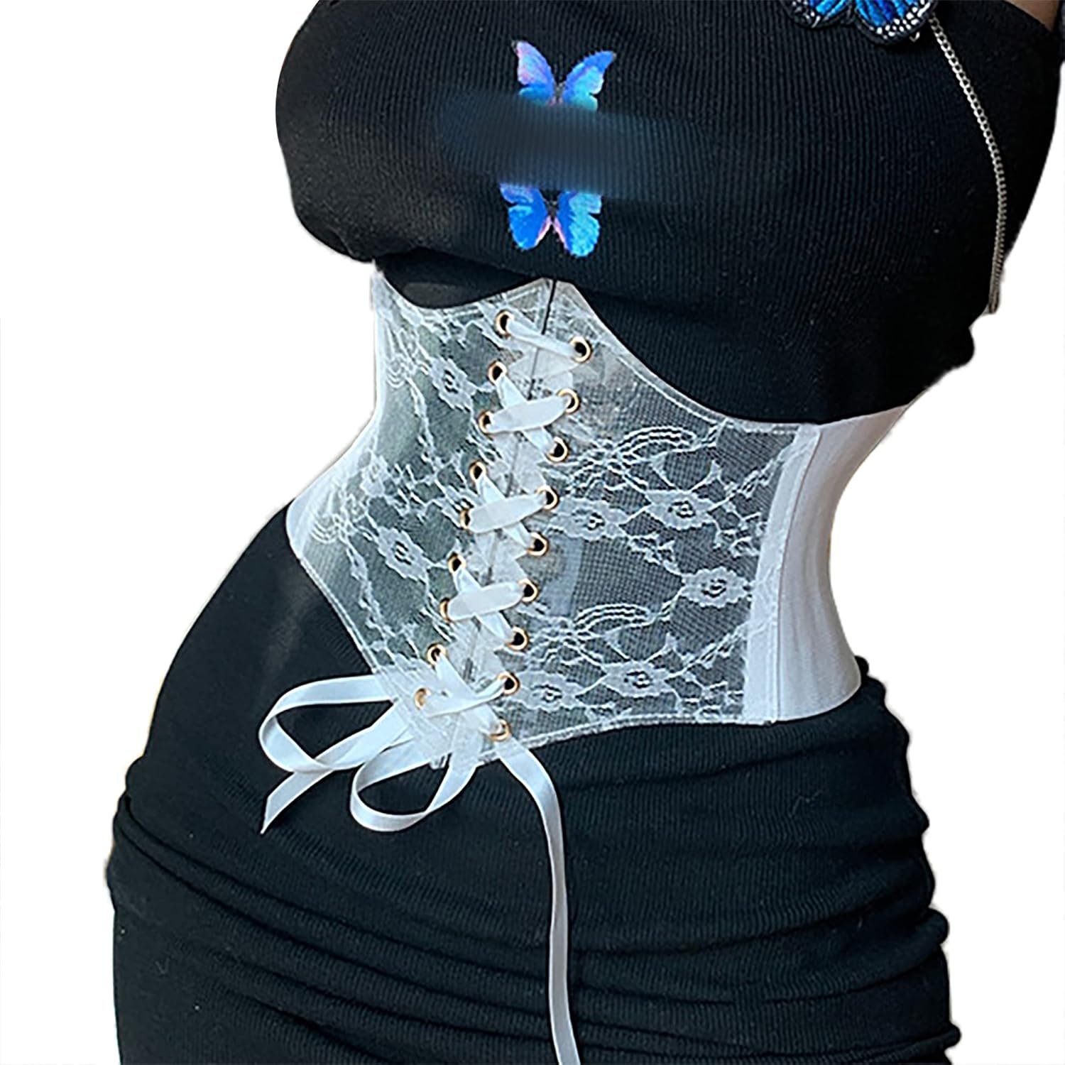 VASTLUCKY Womens Elastic Waist Belts Lace-up Cincher Waspie Corset Lace Fashion Waistband for Long Shirt Dress Belt VASTLUCKY Womens Elastic Waist Belts Lace-up Cincher Waspie Corset Lace Fashion Waistband for Long Shirt Dress Belt