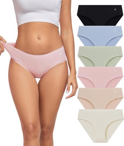 ANLIQI Cotton Hipster Panties for Women Underwear Pack Moisture Wicking Panty Soft & Comfy Strench Ladies Bikini Undies ANLIQI Cotton Hipster Panties for Women Underwear Pack Moisture Wicking Panty Soft & Comfy Strench Ladies Bikini Undies